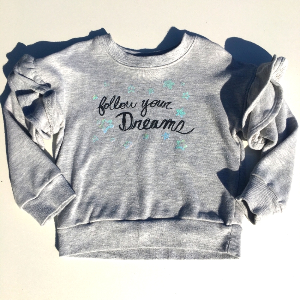 Art Class Follow Your Dreams Sweater Size 4T Gray